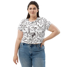 Load image into Gallery viewer, Live Love Landfill Line Art Crop Tee