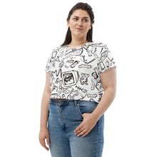 Load image into Gallery viewer, Live Love Landfill Line Art Crop Tee