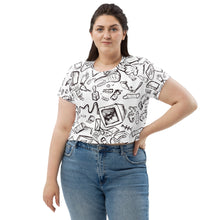 Load image into Gallery viewer, Live Love Landfill Line Art Crop Tee
