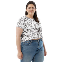 Load image into Gallery viewer, Live Love Landfill Line Art Crop Tee
