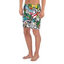 Load image into Gallery viewer, Plastic Pollution Print Athletic Beach Shorts
