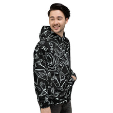 Load image into Gallery viewer, Live Love Landfill Inverse Line Art Hoodie
