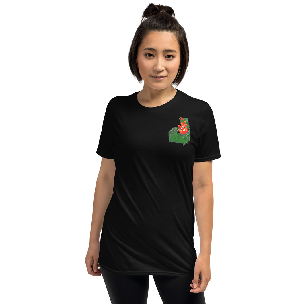 Dumpster Fire Unisex Work T-Shirt